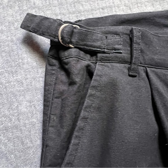 mnml Cargo Shorts XXL Black Cotton Front Zipper Pockets Grunge Streetwear Beach - Picture 9 of 12